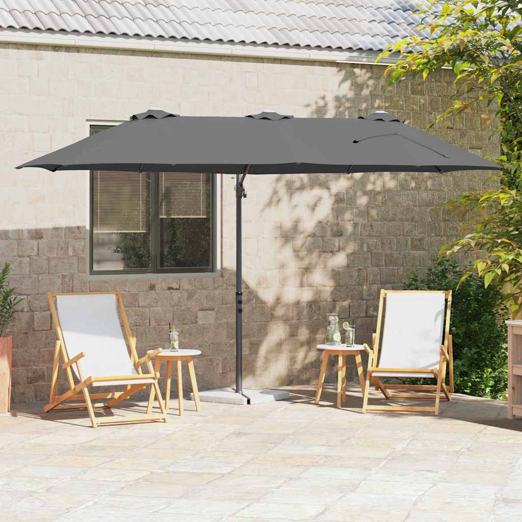 Vidaxx parasol anthracite 372 x 198 x 243 cm polyester et aluminium