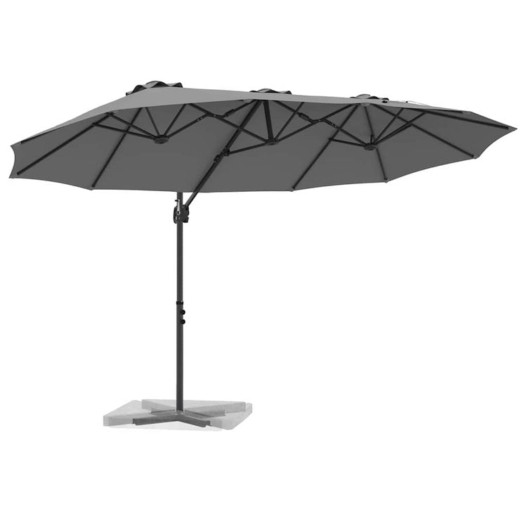 Vidaxx parasol anthracite 372 x 198 x 243 cm polyester et aluminium