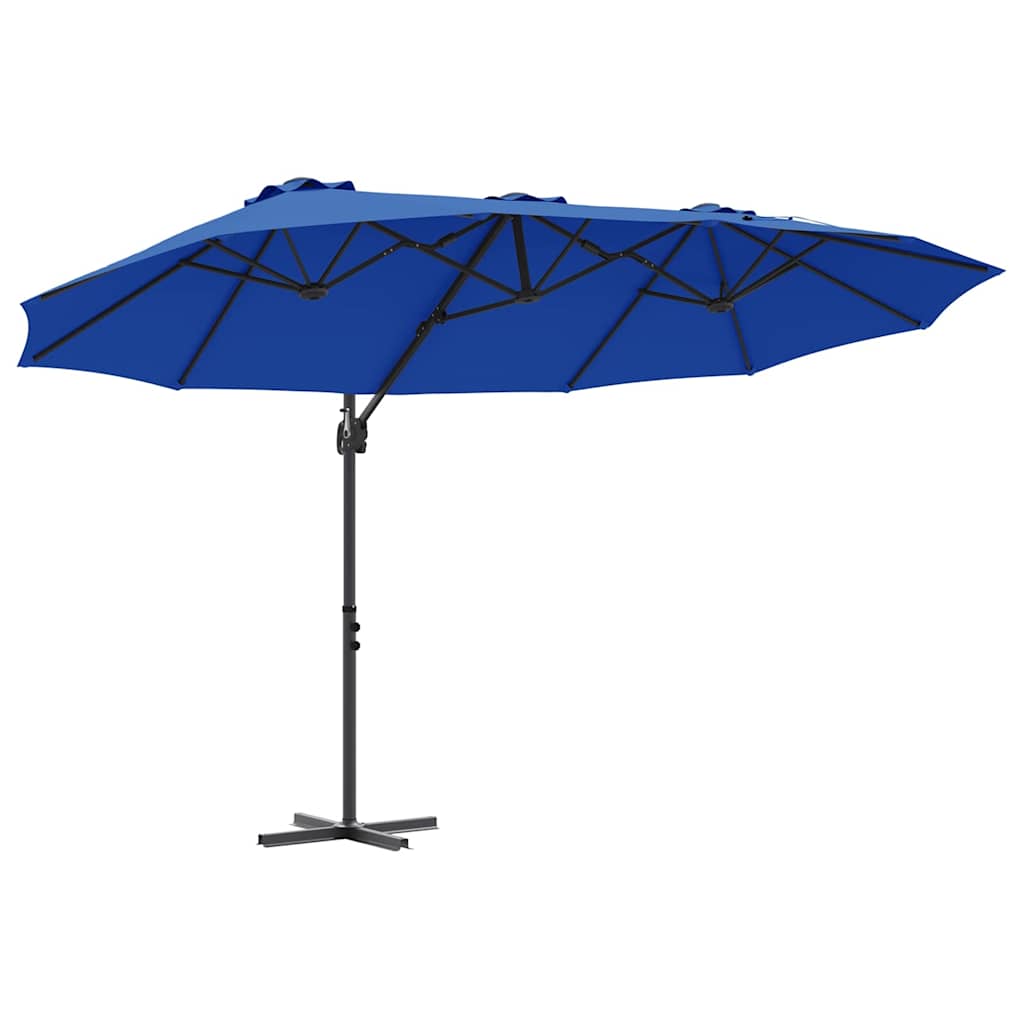 Vidaxx parasol bleu azur 372 x 198 x 243 cm polyester et aluminium