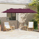 Vidaxx parasol rouge bordeaux 372 x 198 x 243 cm polyester et aluminium