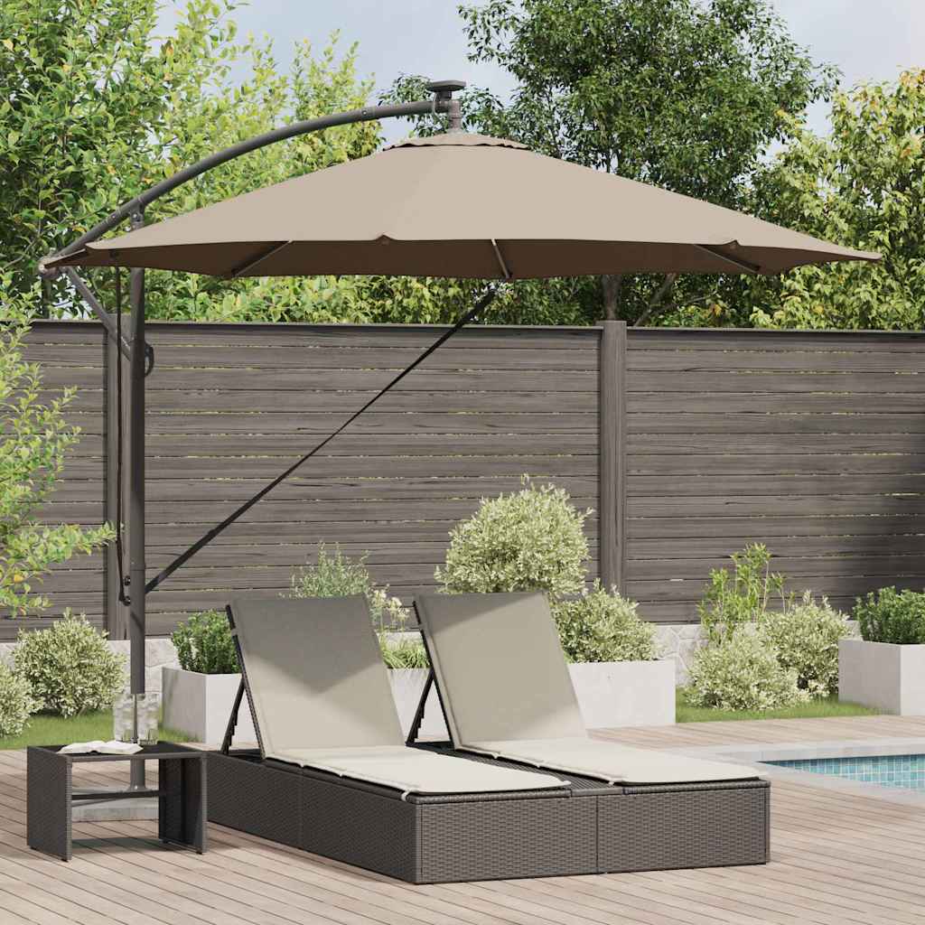 Vidaxx parasol taupe 294 x 294 x 248 cm polyester et aluminium
