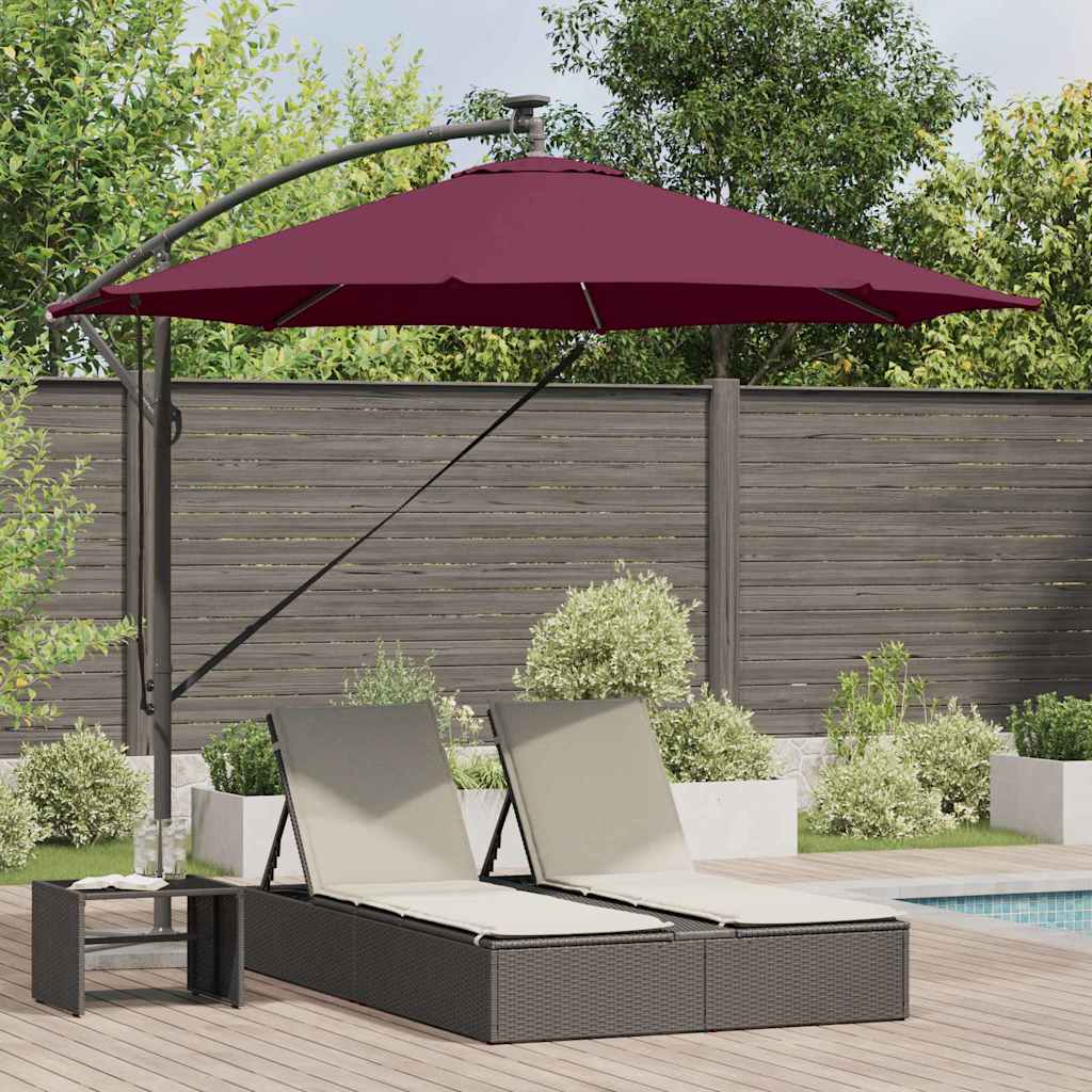 Vidaxx parasol rouge bordeaux 294 x 294 x 248 cm polyester et aluminium