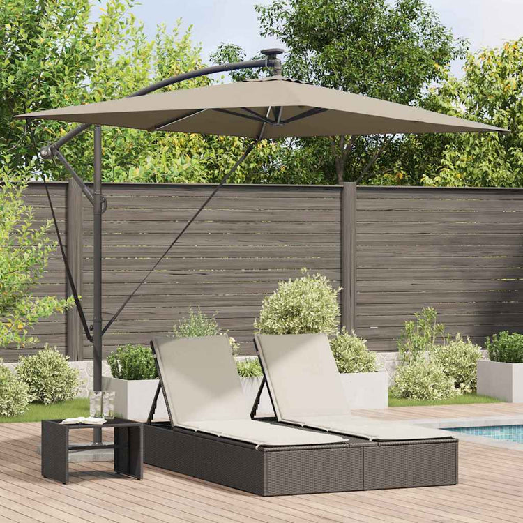 Vidaxx parasol taupe 294 x 200 x 270 cm polyester et aluminium