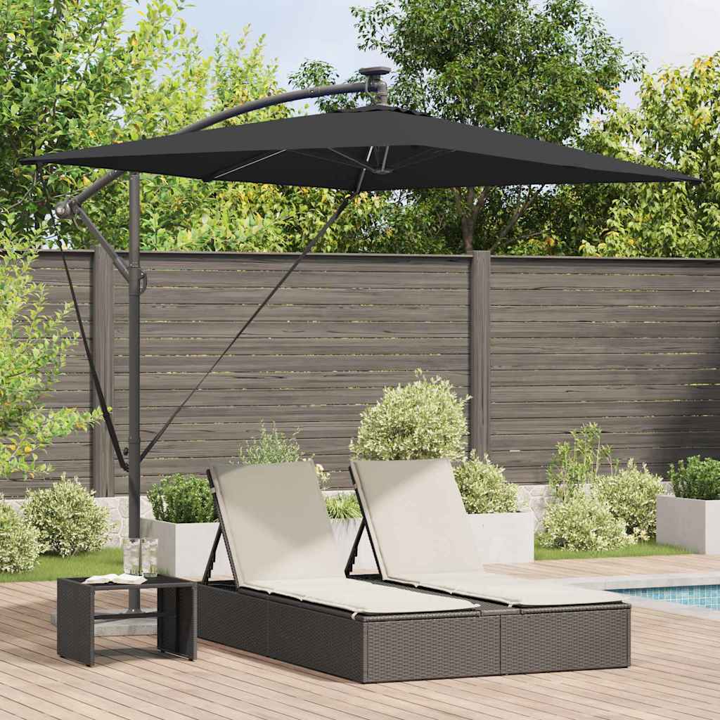 Vidaxx parasol noir 294 x 200 x 270 cm polyester et aluminium