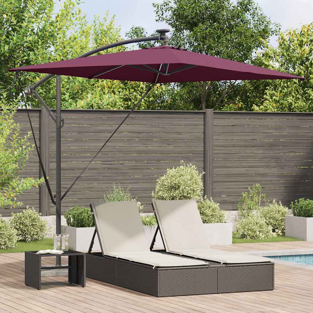 Vidaxx parasol rouge bordeaux 294 x 200 x 270 cm polyester et aluminium