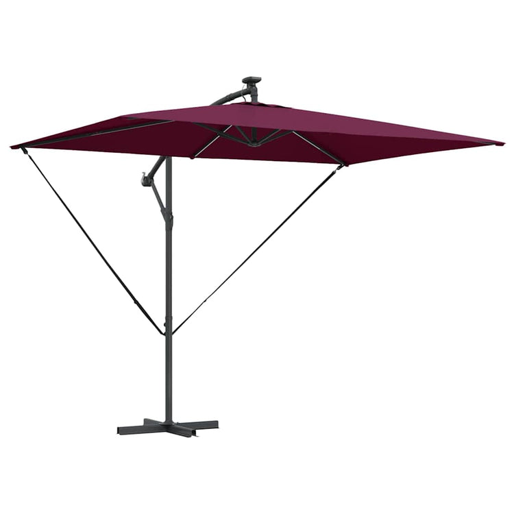 Vidaxx parasol rouge bordeaux 294 x 200 x 270 cm polyester et aluminium