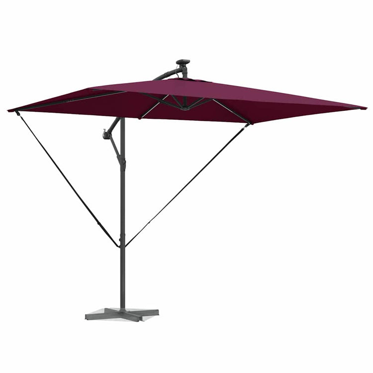 Vidaxx parasol rouge bordeaux 294 x 200 x 270 cm polyester et aluminium
