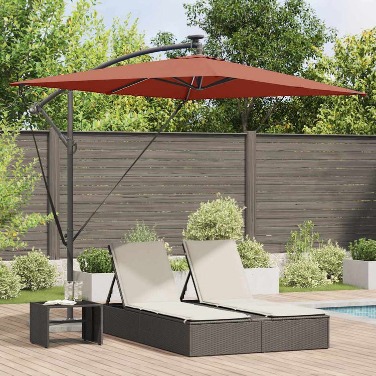Vidaxx parasol terre cuite 294 x 200 x 270 cm polyester et aluminium
