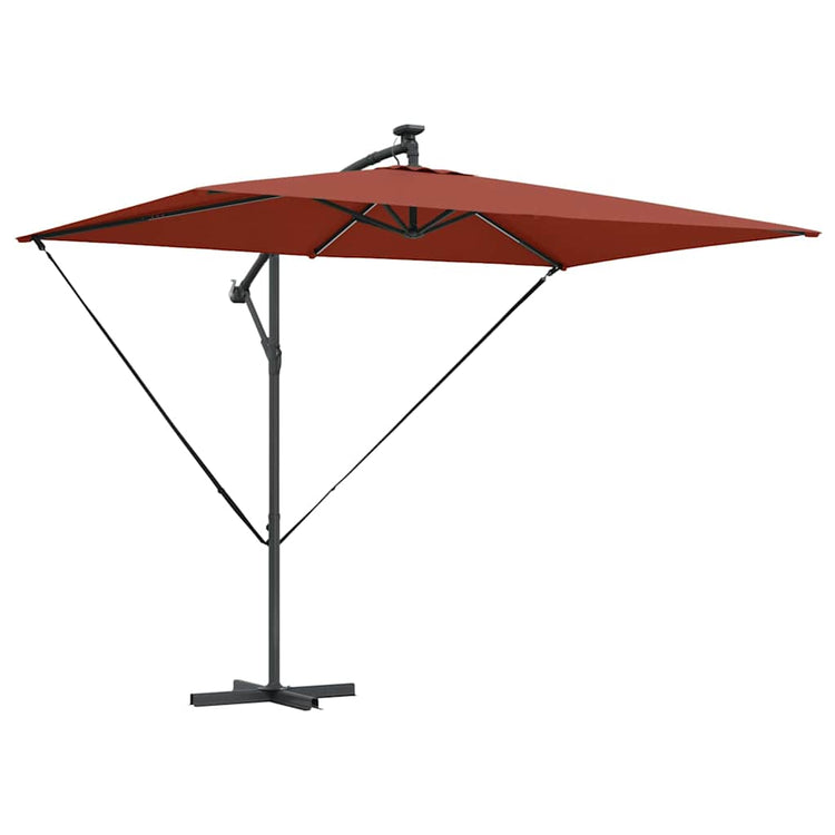Vidaxx parasol terre cuite 294 x 200 x 270 cm polyester et aluminium