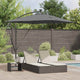 Parasol banane déporté VidaXL anthracite 249 x 249 x 250 cm