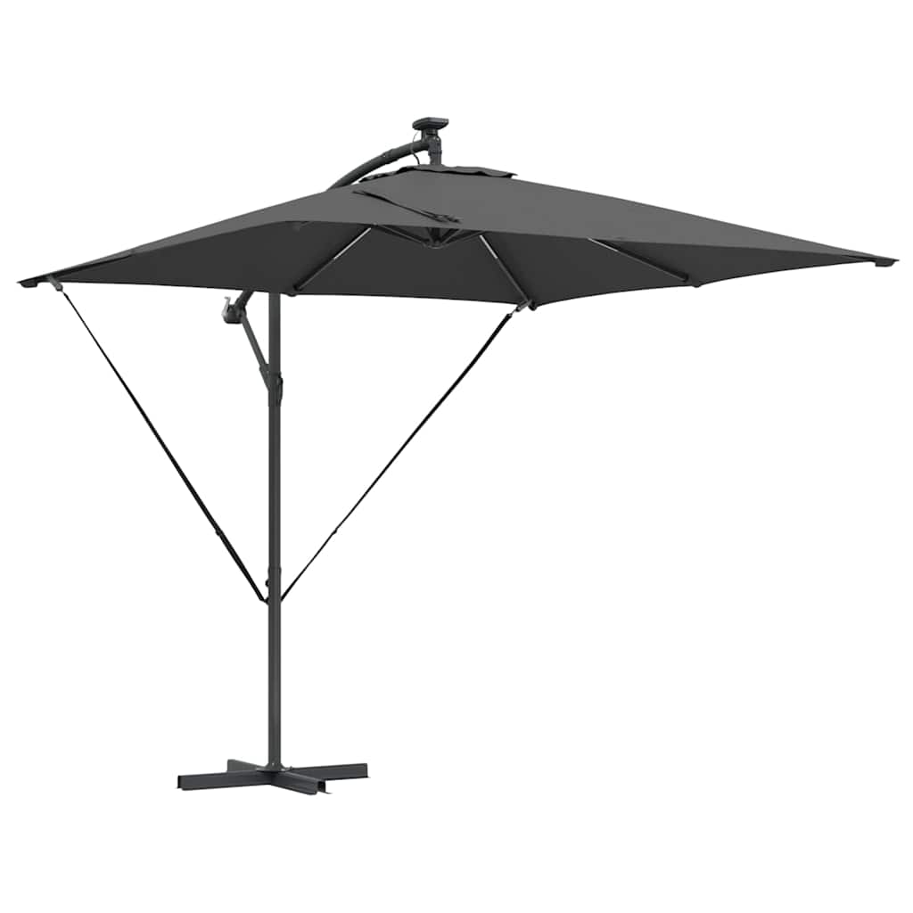 Parasol banane déporté VidaXL anthracite 249 x 249 x 250 cm