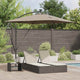 VidaXL parasol déporté banane taupe 249 x 249 x 250 cm