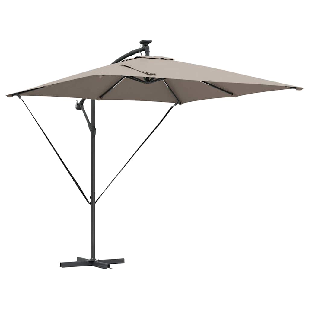 VidaXL parasol déporté banane taupe 249 x 249 x 250 cm