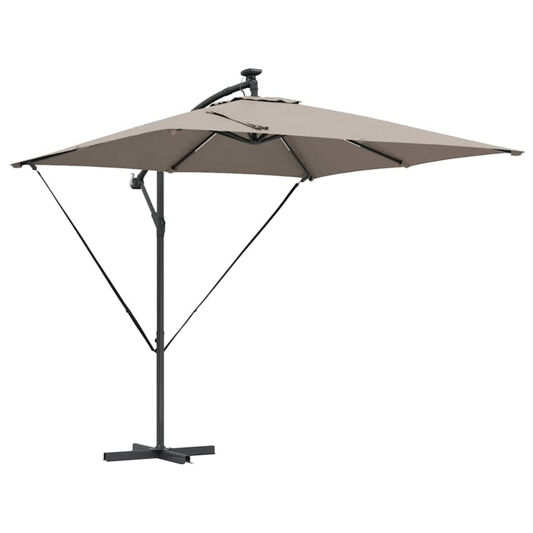 VidaXL parasol déporté banane taupe 249 x 249 x 250 cm
