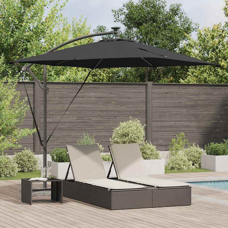 VidaXL parasol déporté banane noir 249 x 249 x 250 cm