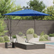 VidaXL parasol déporté banane bleu 249 x 249 x 250 cm