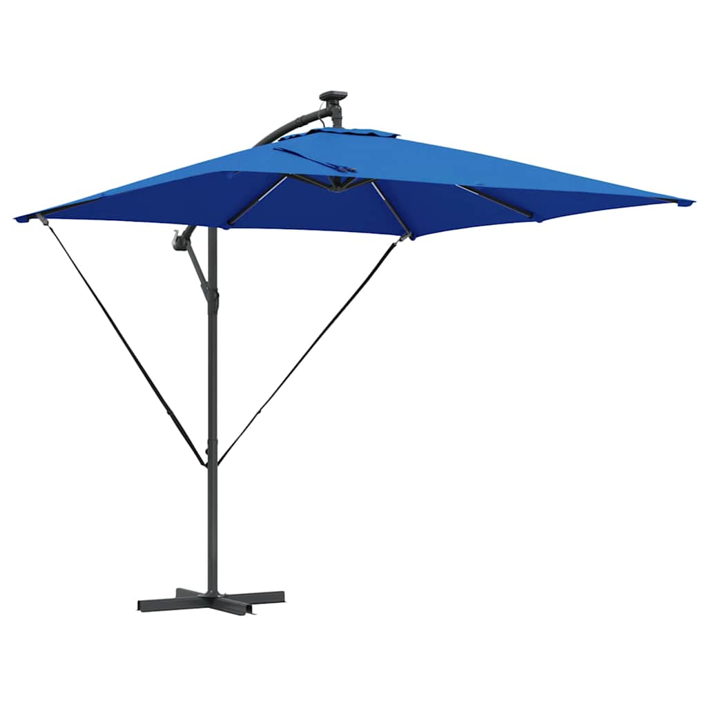 VidaXL parasol déporté banane bleu 249 x 249 x 250 cm