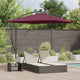 VidaXL parasol déporté banane rouge bordeaux 249 x 249 x 250 cm