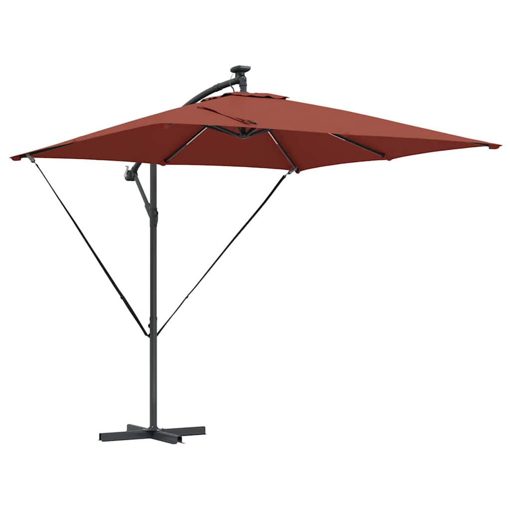 VidaXL parasol banane déporté terre cuite 249 x 249 x 250 cm