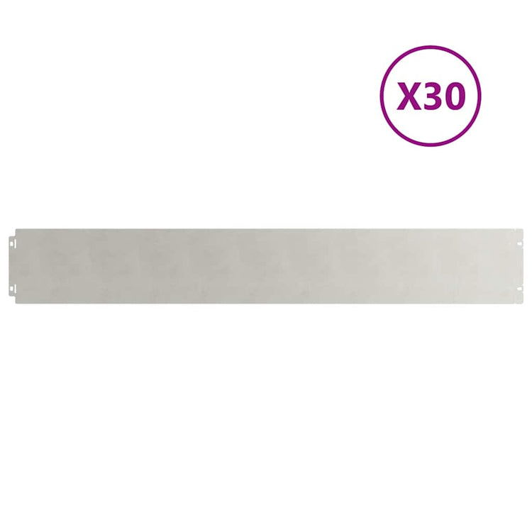 Vidaxxl bordures de pelouse 30 pcs 15x103 cm acier inoxydable