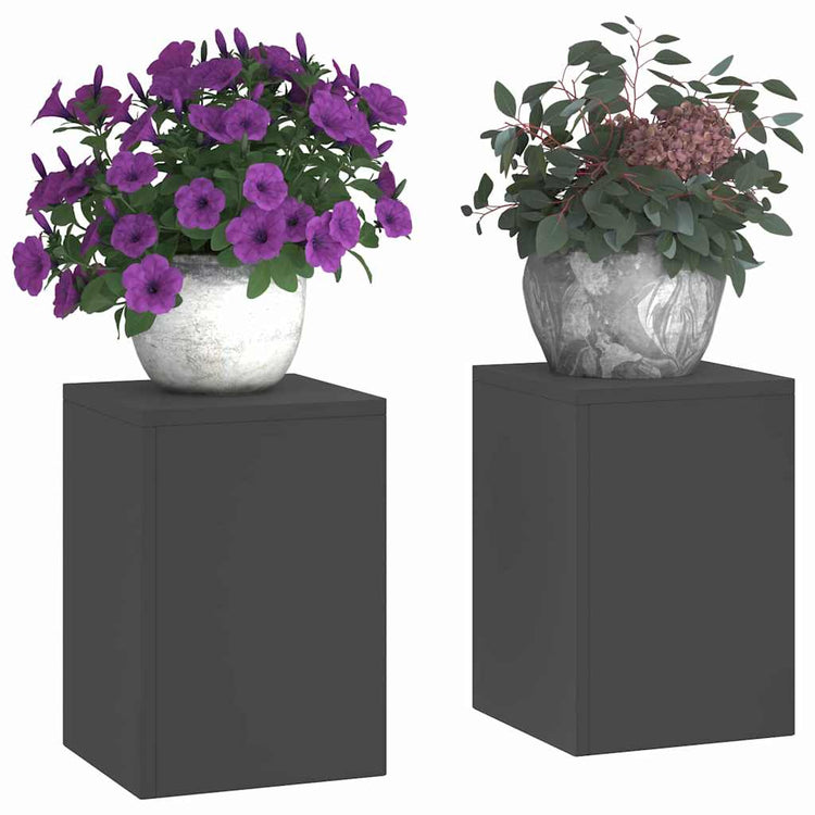 Vidaxx support pour plantes 2 pcs noir 24 x 24 x 35 cm acier
