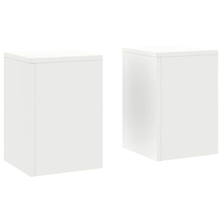 VidaXL support pour plantes 2 pcs blanc 24 x 24 x 35 cm acier