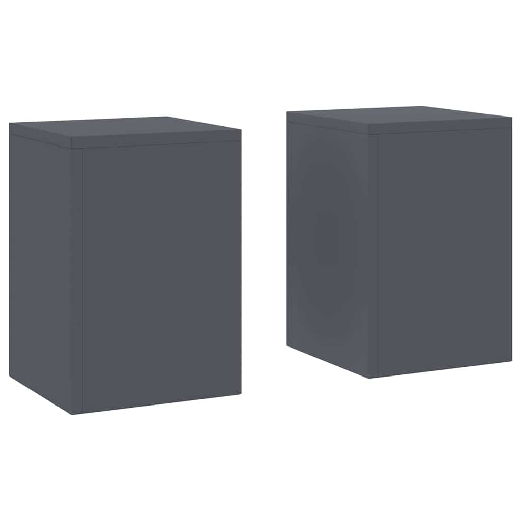 Vidaxl support pour plantes 2 pcs anthracite 24 x 24 x 35 cm acier