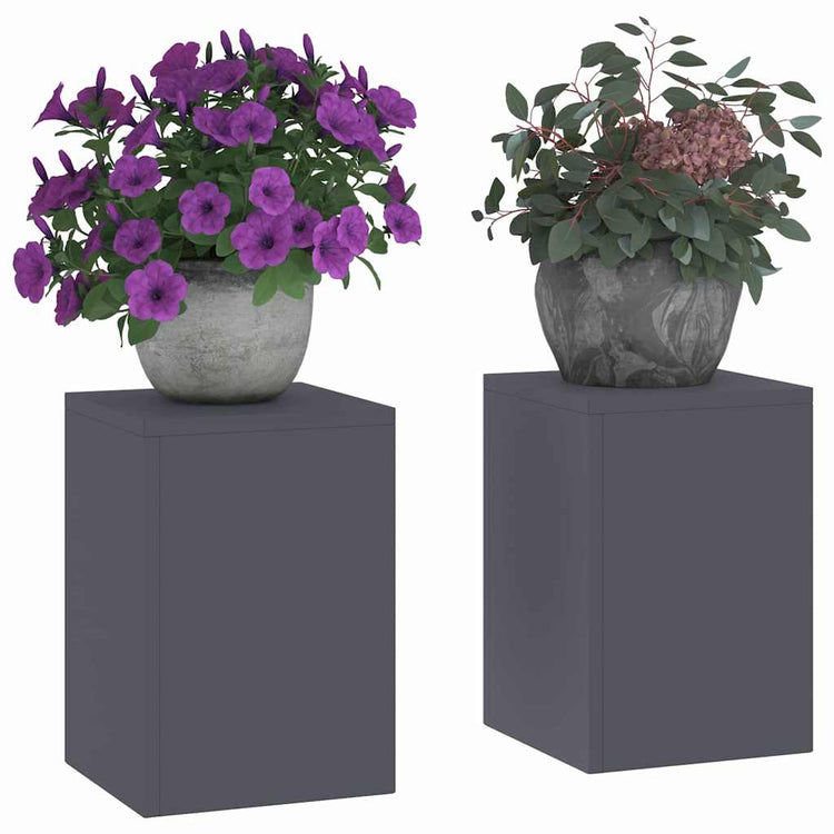 Vidaxl support pour plantes 2 pcs anthracite 24 x 24 x 35 cm acier