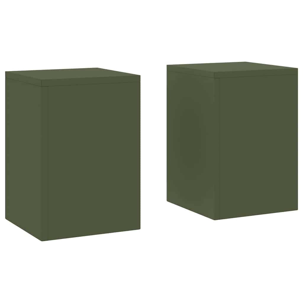 Vidaxx support pour plantes 2 pcs vert olive 24 x 24 x 35 cm acier