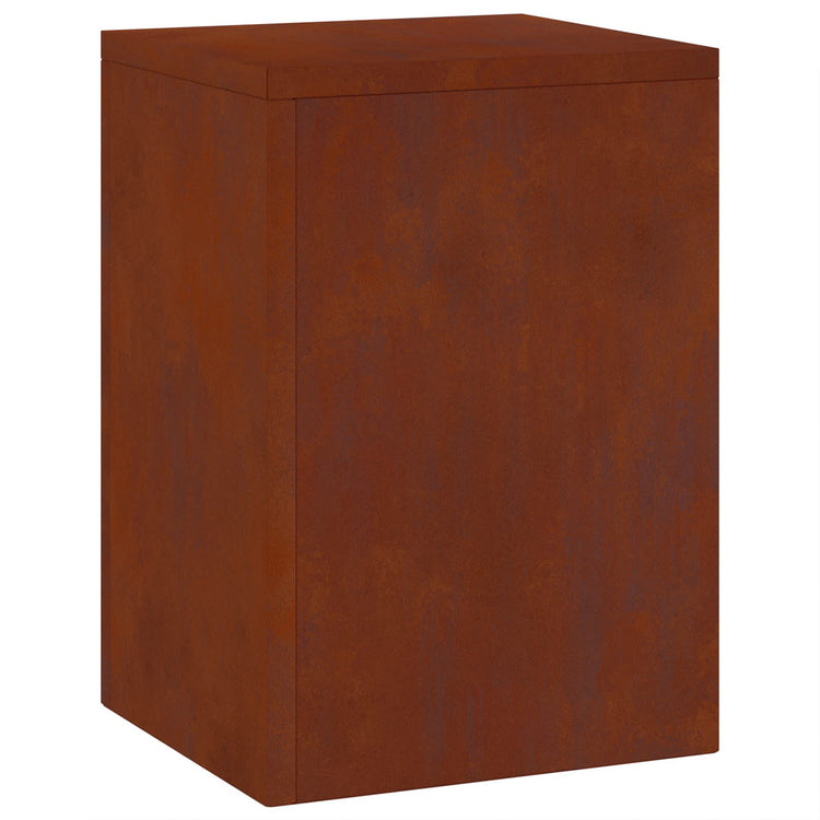 VidaXL support pour plantes 2 pcs rouillé 24 x 24 x 35 cm acier corten