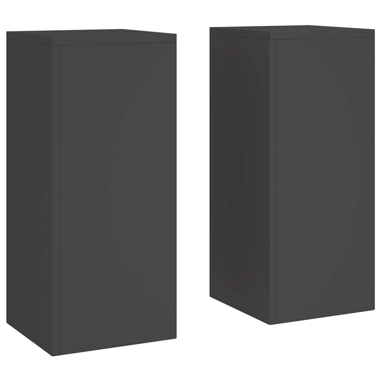 VidaXL support pour plantes 2 pcs noir 24 x 24 x 55 cm acier