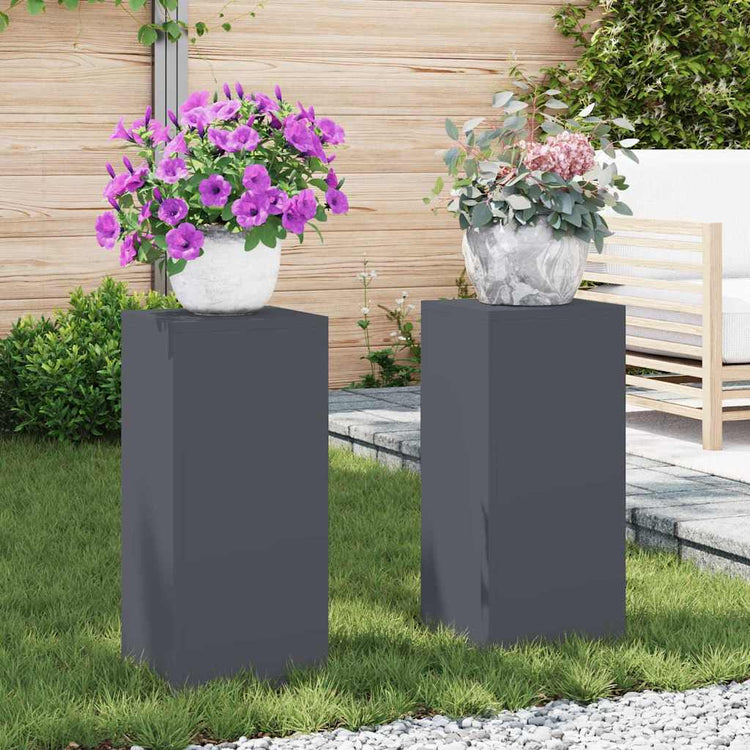 Vidaxl support pour plantes 2 pcs anthracite 24 x 24 x 55 cm acier