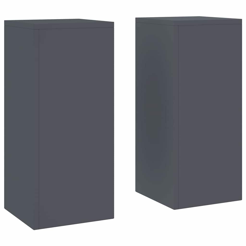 Vidaxl support pour plantes 2 pcs anthracite 24 x 24 x 55 cm acier
