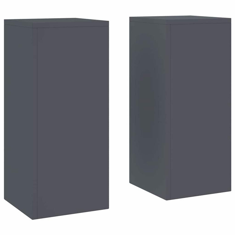 Vidaxl support pour plantes 2 pcs anthracite 24 x 24 x 55 cm acier