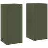 Vidaxx support pour plantes 2 pcs vert olive 24 x 24 x 55 cm acier