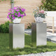 VidaXL support pour plantes 2 pcs argent 24 x 24 x 55 cm