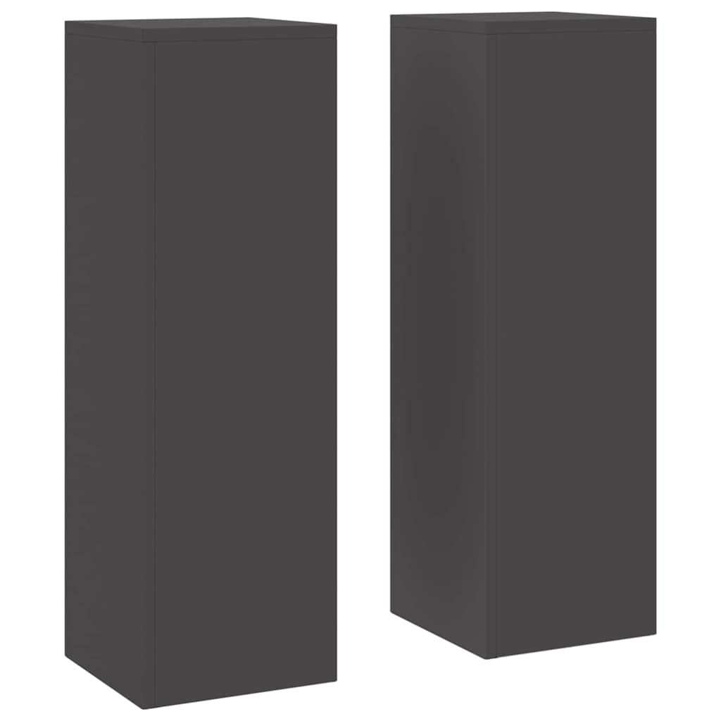 VidaXL support pour plantes 2 pcs noir 24 x 24 x 75 cm acier