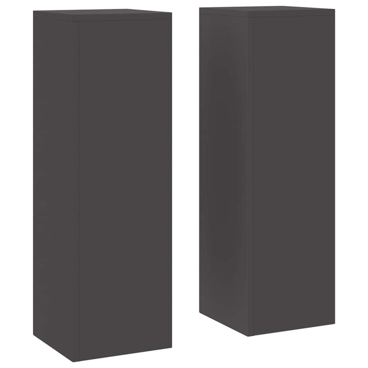 VidaXL support pour plantes 2 pcs noir 24 x 24 x 75 cm acier