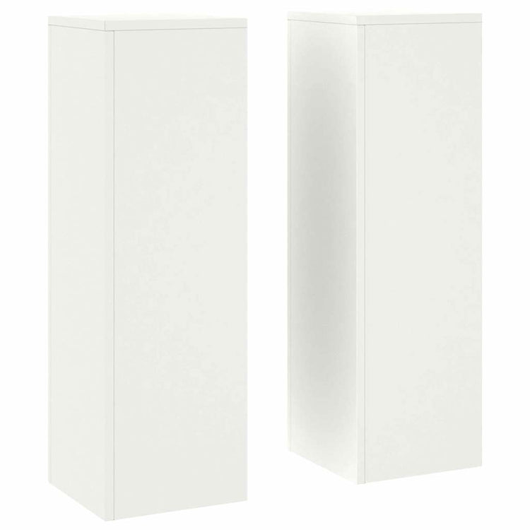 VidaXL support pour plantes 2 pcs blanc 24 x 24 x 75 cm acier