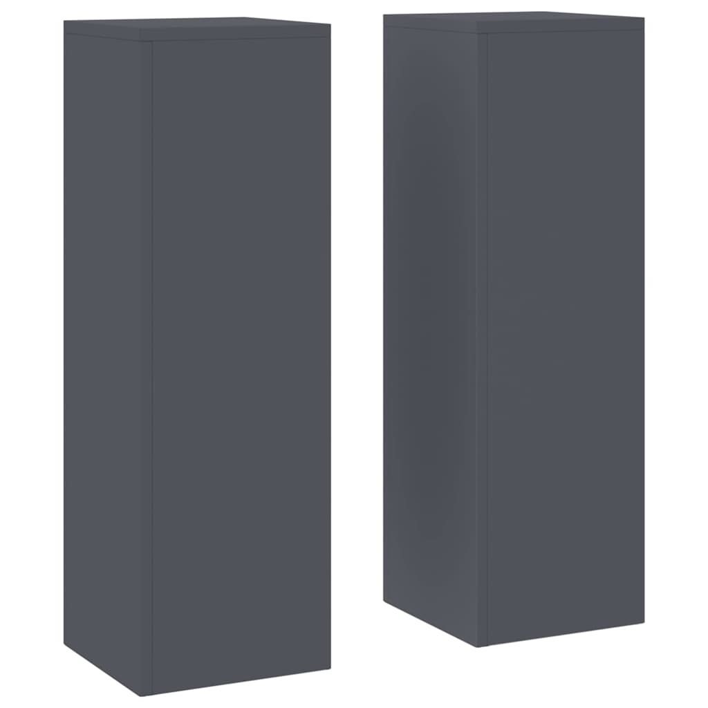 Vidaxl support pour plantes 2 pcs anthracite 24 x 24 x 75 cm acier