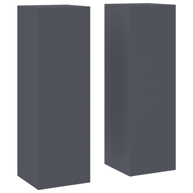 Vidaxl support pour plantes 2 pcs anthracite 24 x 24 x 75 cm acier