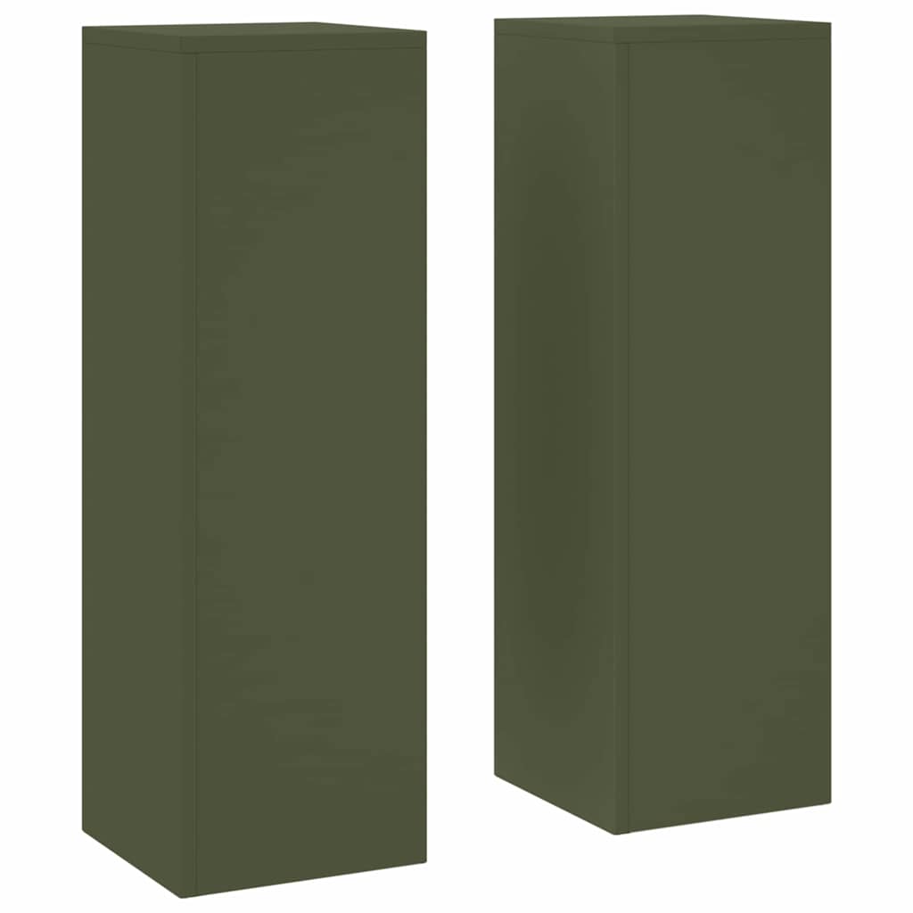 Vidaxx support pour plantes 2 pcs vert olive 24 x 24 x 75 cm acier