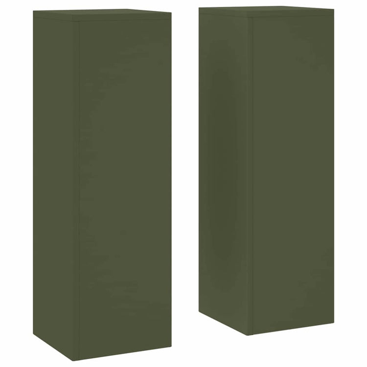 Vidaxx support pour plantes 2 pcs vert olive 24 x 24 x 75 cm acier