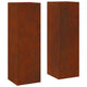 Vidaxxl support pour plantes 2 pcs rouillé 24 x 24 x 75 cm acier corten