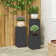 VidaXL support pour plantes 3 pcs acier noir