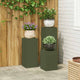 VidaXL support pour plantes 3 pcs acier vert olive