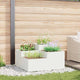 Vidaxx pot de fleur de jardin blanc 80 x 80 x 48 cm acier