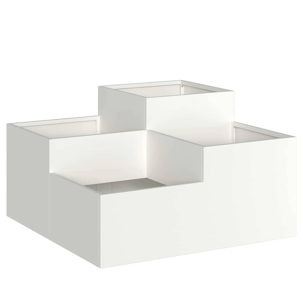 Vidaxx pot de fleur de jardin blanc 80 x 80 x 48 cm acier