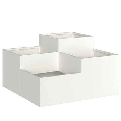 Vidaxx pot de fleur de jardin blanc 80 x 80 x 48 cm acier