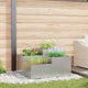 Vidaxl pot de fleur de jardin argent 80 x 80 x 48 cm acier galvanisé
